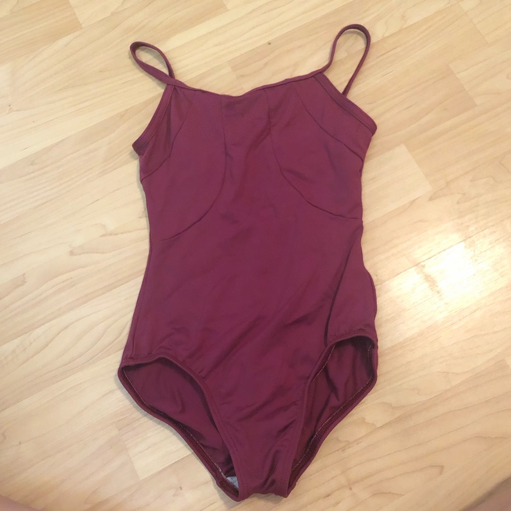 Maroon dance leotard